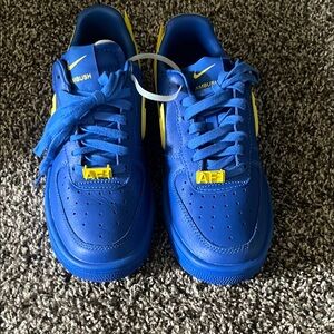 Nike Blue and Yellow Athletic Shoes with Chunky Sole